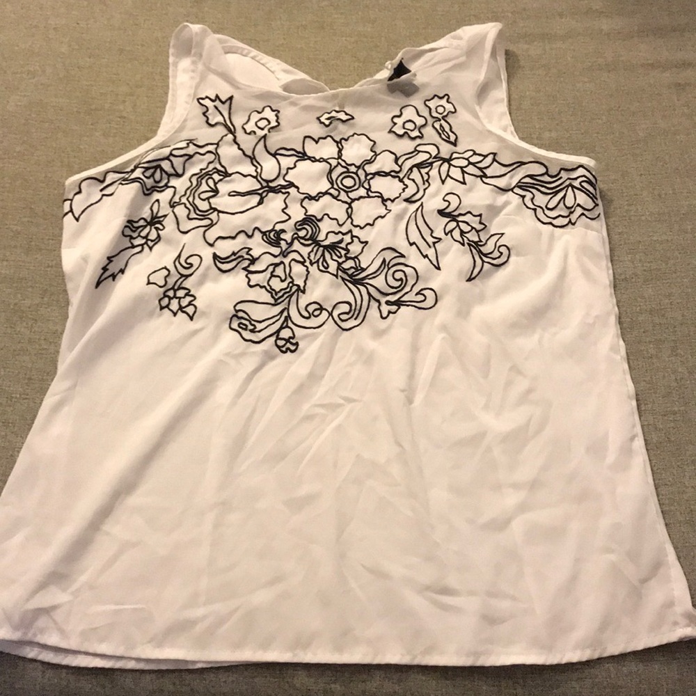 Black and white blouse